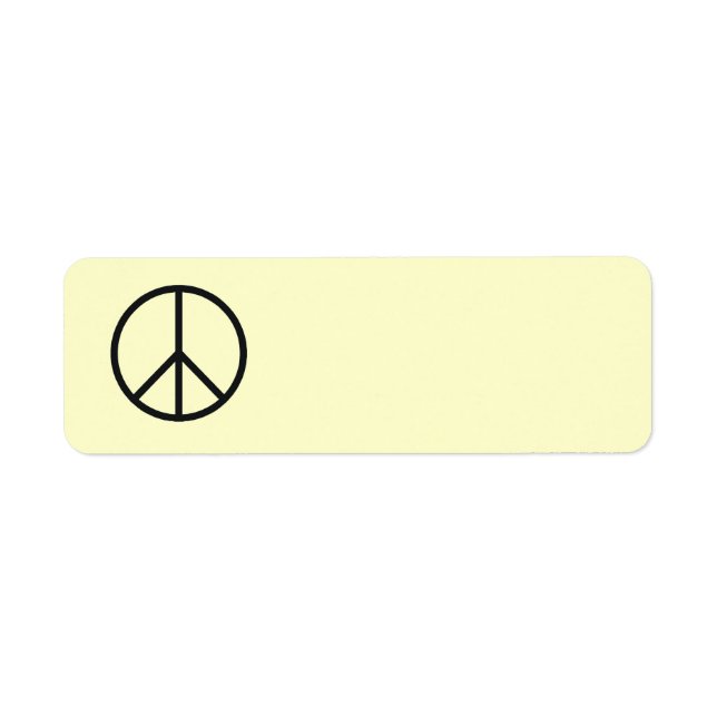 Peace Sign Label- Customize Background Colour (Front)