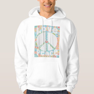 PEACE SIGN LOVE 1960s 1970s Shirt Tie Dye Groovy H