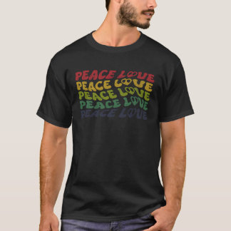 Peace Sign Love 60s 70s Costume Tie Dye Groovy Hip T-Shirt