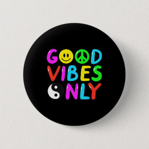 PEACE SIGN LOVE 60s 70s Groovy Hippie Costume Hall 2 Inch Round Button