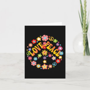 PEACE SIGN LOVE 60s 70s Groovy Hippie Costume Hall Card