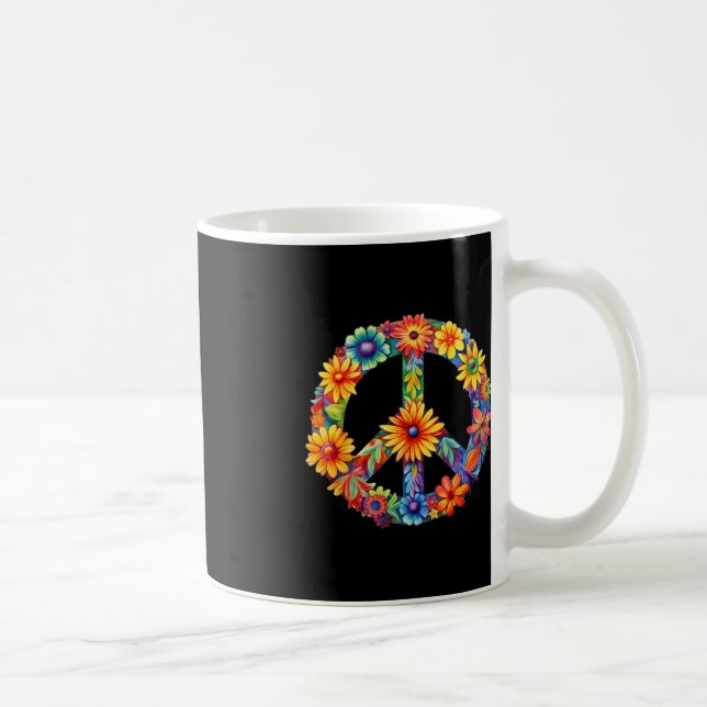 PEACE SIGN LOVE 60s 70s Groovy Hippie Costume Hall Coffee Mug (Right)
