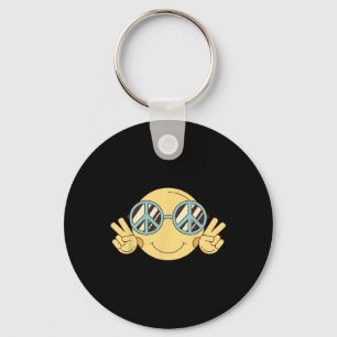 Peace Sign Love 60s 70s Groovy Hippie Costume Hall Keychain