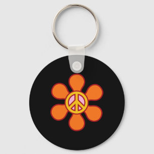 PEACE SIGN LOVE 60s 70s Groovy Hippie Costume Hall Keychain