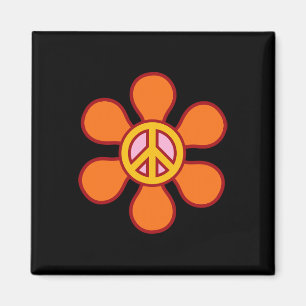PEACE SIGN LOVE 60s 70s Groovy Hippie Costume Hall Magnet