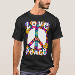 Peace Sign Love 60s 70s Tie Dye Hippie Costume 1 T-Shirt