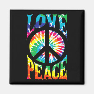 Peace Sign Love 60S 70S Tie Dye Hippie Costume Magnet