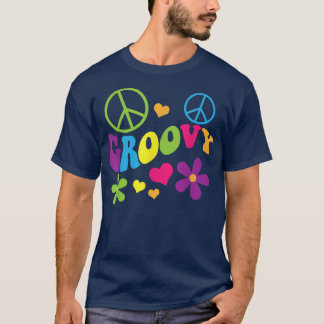Peace Sign Love 60s 70s Tie Dye Hippie Halloween C T-Shirt
