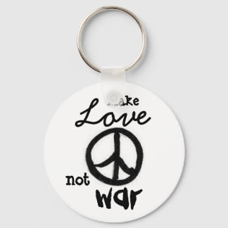 peace-sign, Make, Love, not, war - Customized Keychain