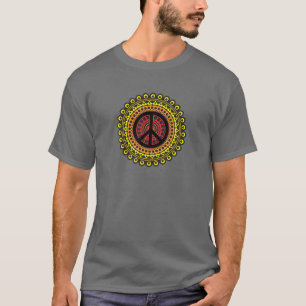 Peace Sign Mandala Yoga Spiritual Buddhism Yogi Gi T-Shirt