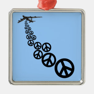 Peace sign metal ornament