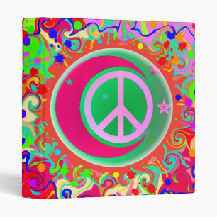 Peace Sign, Moon, Stars & Everything Binder