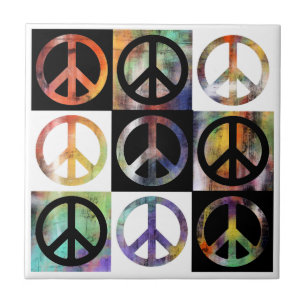 Peace Sign Mosaic Tile
