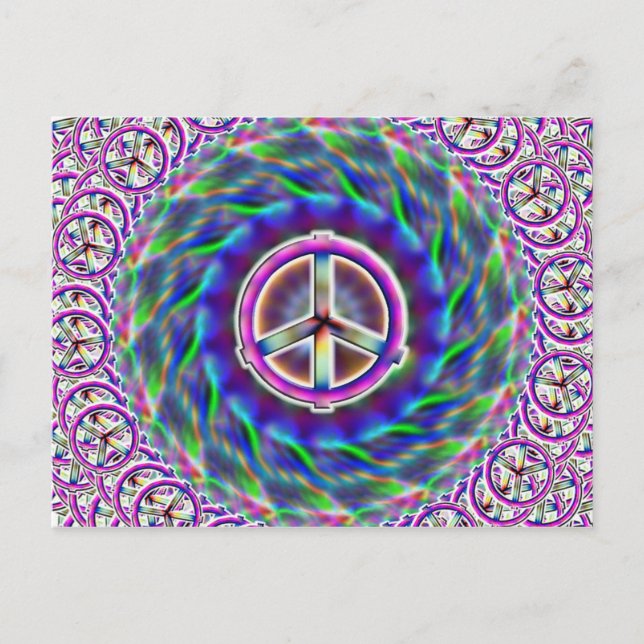 Peace Sign Multi Postcard (Front)