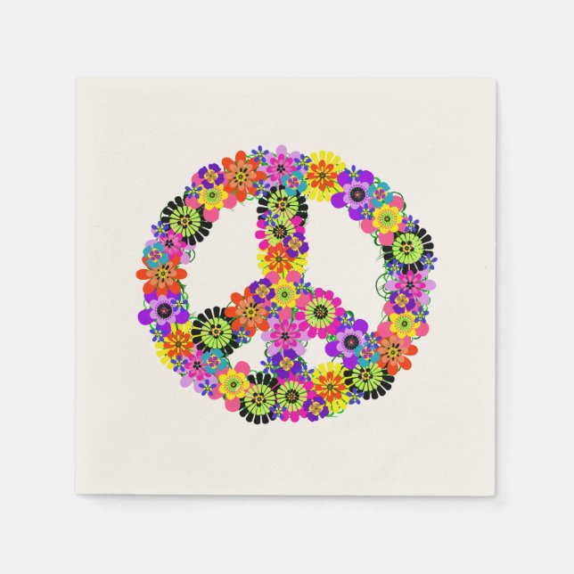 Peace Sign Napkin (Front)