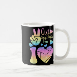 Peace sign out single digits 10 volleyball 10th coffee mug