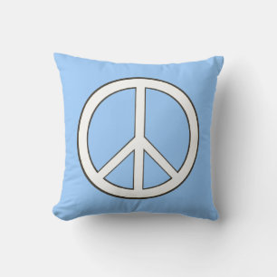 Peace Sign Outline  Drawing Pillow