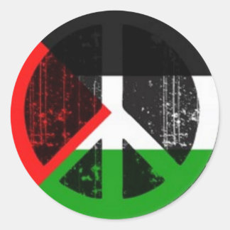 Peace sign Palestine Classic Round Sticker