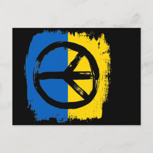 Peace sign, Peace For Ukraine Postcard