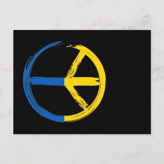 Peace sign, Peace For Ukraine Postcard