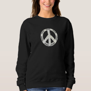 Peace Sign Peaceful Earth Retro Vintage Symbol Wor Sweatshirt