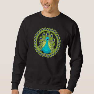 Peace Sign Peacock  Cute Birds Animal  Graphic Sweatshirt