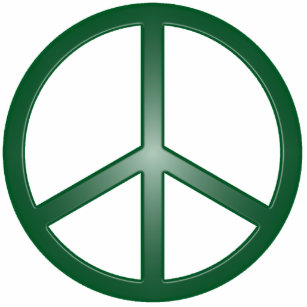 Peace Sign Photo Sculpture Ornament