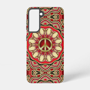 Peace Sign Pink Sun Samsung Galaxy Case