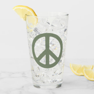 Peace Sign  Pint Drinking Glass