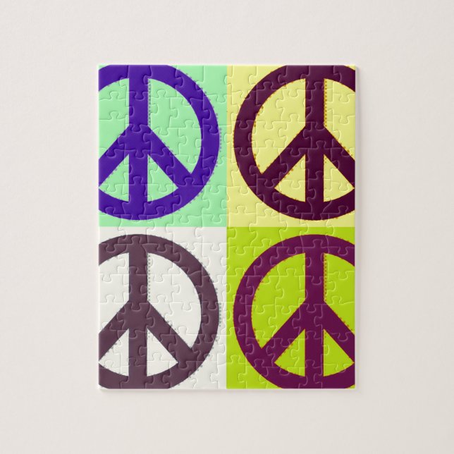 Peace Sign Pop Art Jigsaw Puzzle (Vertical)