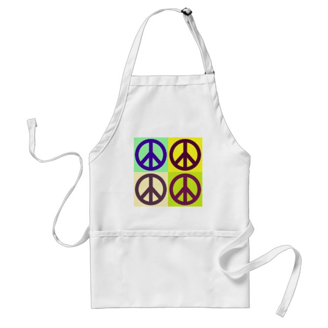 Peace Sign Pop Art Standard Apron (Front)