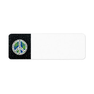 Peace Sign Return Address Label