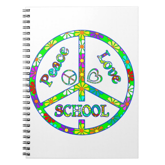 Peace Sign School Notebook (Front)