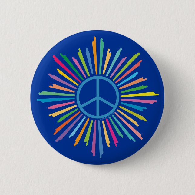Peace Sign Symbol 2 Inch Round Button (Front)
