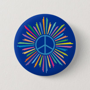 Peace Sign Symbol 2 Inch Round Button