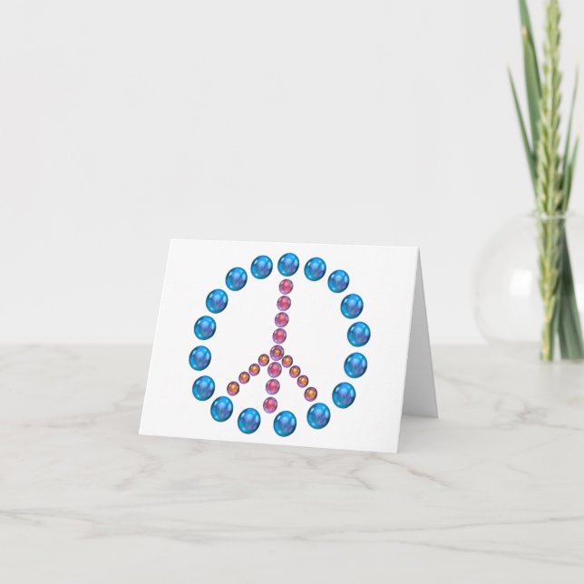 Peace Sign Symbol artwork Note Cards. Card (Front)