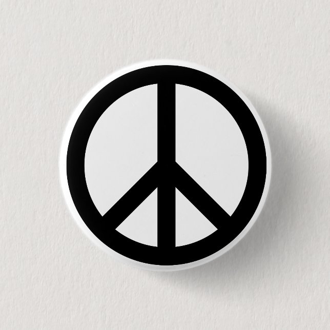Peace Sign Symbol Peace Retro sixties 60's 70's 1 Inch Round Button (Front)