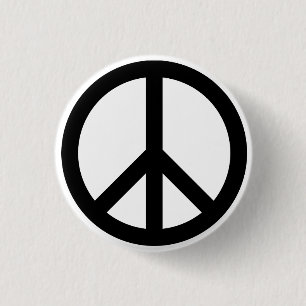 Peace Sign Symbol Peace Retro sixties 60's 70's 1 Inch Round Button