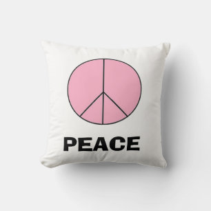 PEACE SIGN THROW PILLOW