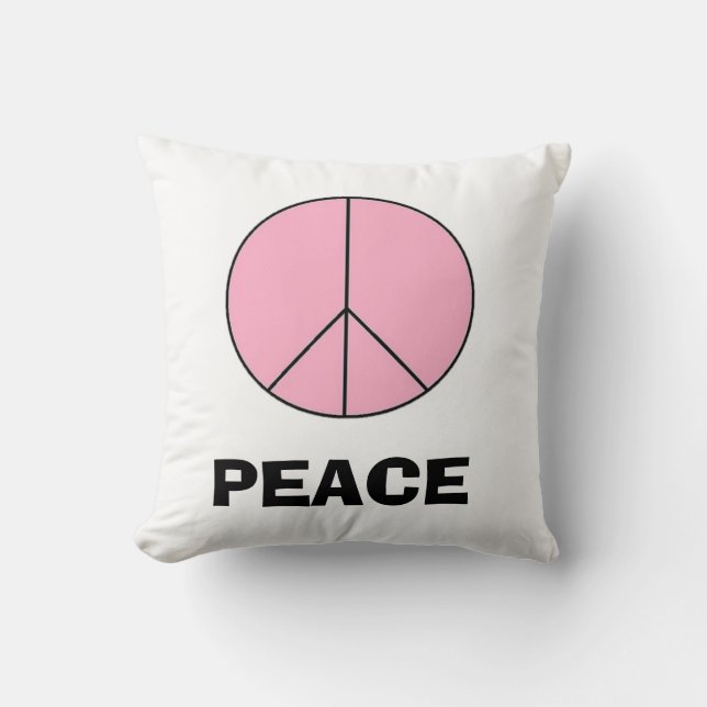 PEACE SIGN THROW PILLOW (Front)