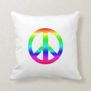 Peace Sign Throw Pillow
