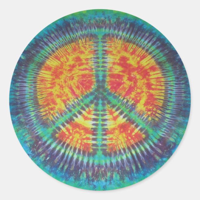 Peace Sign Tie Dye Sticker (Front)