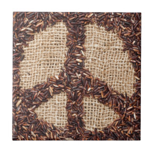 Peace sign tile