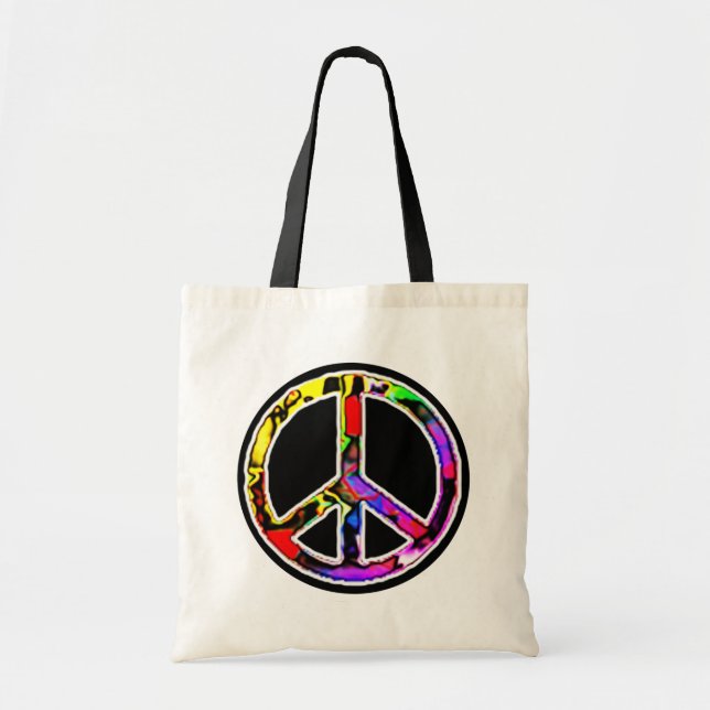 Peace Sign Tote Bag (Front)