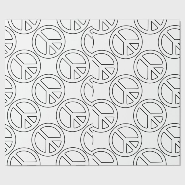 Peace Sign Wrapping Paper (Seam)