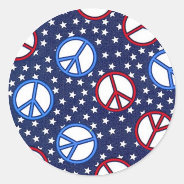 Peace Signs Classic Round Sticker (Front)