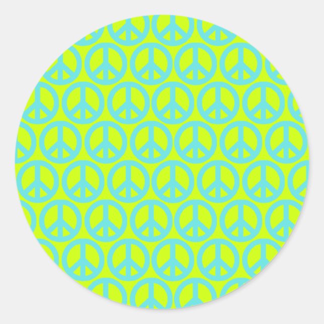 Peace Signs Classic Round Sticker (Front)