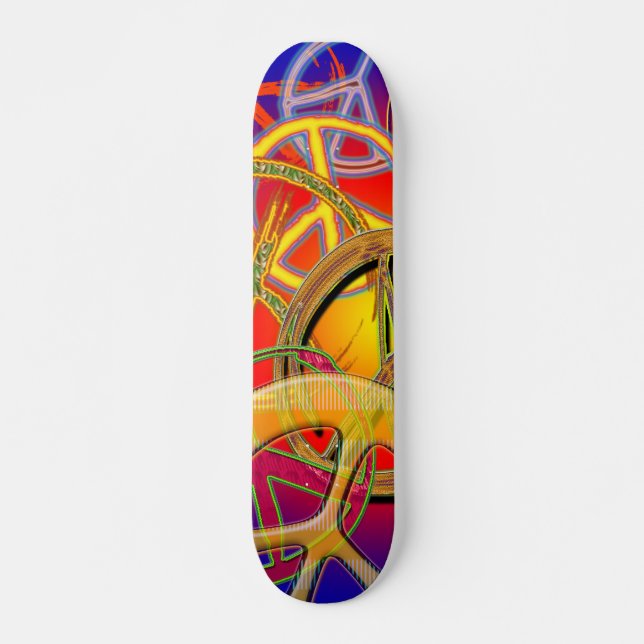 PEACE SIGNS COLLAGE SKATEBOARD (Front)