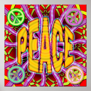 PEACE SIGNS POSTER PRINT