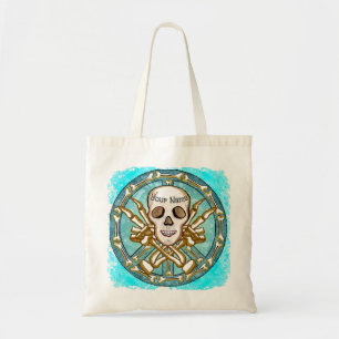 Peace Skeleton Skull Tote Bag